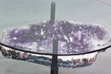 Dark Purple, Amethyst Geode Table - Includes Glass Table Top #212737-8